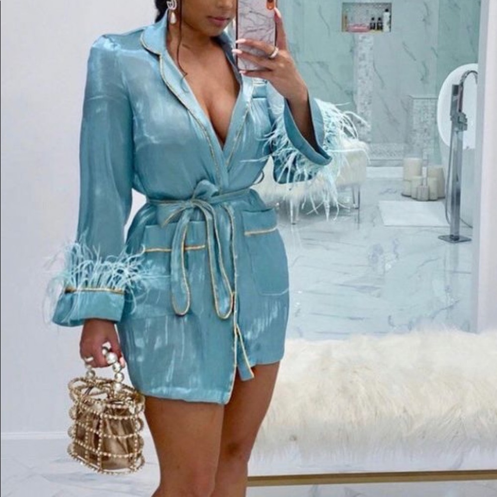 Bleated wrap kimono dress